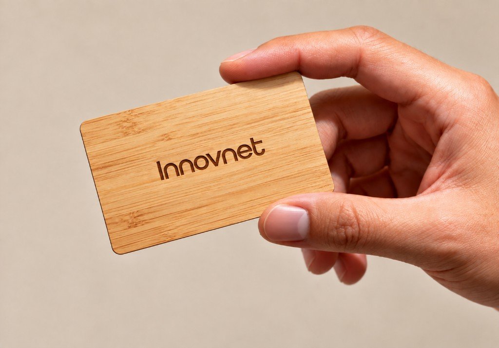 Bamboo Innovnet card held in a hand